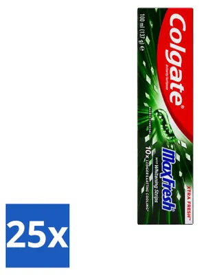 Obrázek produktu pro 25 kusů zubní pasty Colgate MaxFresh Whitening s aktivním uhlím z bambusu - 100 ml - výhodná balení