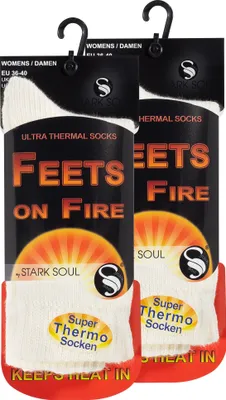 Produktbild von Stark Soul® Thermo Socken 2er Pack FEETS on FIRE 36-40 wollweiss