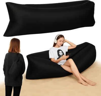 Produktbild von Lazy Bag Luftsofa Matratze Liegesessel Bett Schwarz