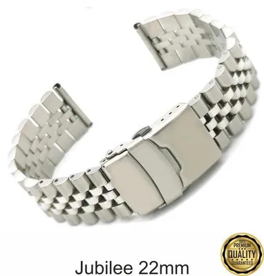 Produktbild von 22mm Jubilee-Universal-Armband, 22mm, RVS316l, für Smartwatches wie Samsung, Seiko, Citizen, Huawei, Amazfit, Honor