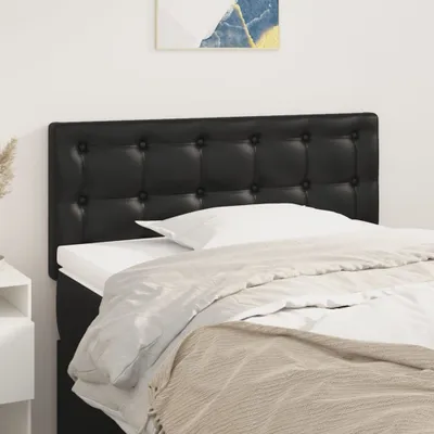 Produktbild von The Living Store Kopfteil Schwarz 80x5x78/88 cm Kunstleder