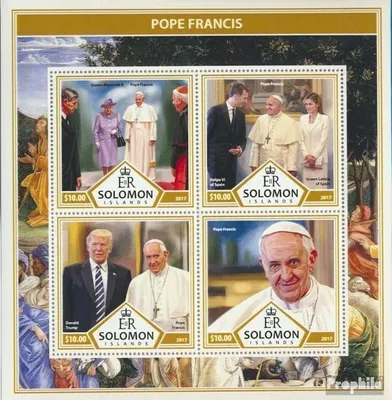 Produktbild von Briefmarken Salomoninseln 2017 Mi 4627-4630 Kleinbogen (kompl. Ausg.) postfrisch Papst Franziskus