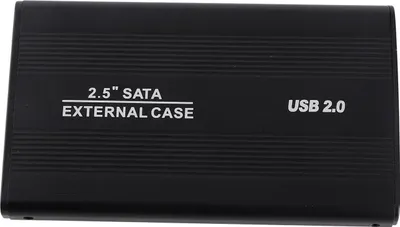 Obrázok produktu pre USB2.0 prenosné puzdro na pevný disk 2,5-palcový externý HDD kryt USB2.0 hliníková zliatina škrupina čierna Neobsahuje pevný disk