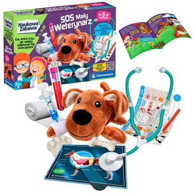 Image de Science & Play Little Vet Set Sos Little Vet Puppy Langue Polonaise Clementoni 50712