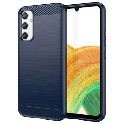 Produktbild von König Design Hülle kompatibel mit Samsung Galaxy A34 5G Kunststoff Soft Handyhülle - Handy Case Blau