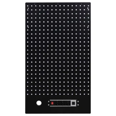 Produktbild von Werkzeugwand mit Steckdosenleiste 615x1052mm Lochwand Stecker