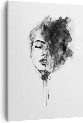 Produktbild von Bild auf Leinwand - Leinwandbild - Einteilig - Frau Gesicht Abstraktion - 50x70cm - Wand Bild - Wanddeko - Wandbilder - Leinwanddruck - Wanddekoration - Leinwand bilder - Wandbild - PA50x70-4934