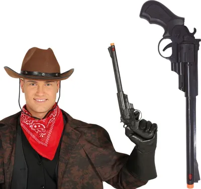 Image de Pistolet à long canon, cowboy, shérif, 43 cm
