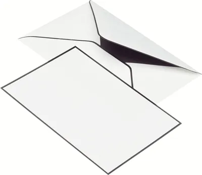 Produktbild von Rössler Papier 22313701 Trauermappe Karten+Umschläge - DIN A6/C6, weiß, je 5 Stück
