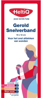 Produktbild von HeltiQ Schnellverband, gerollt, Nr. 3, 10 x 12 (1 Stück)