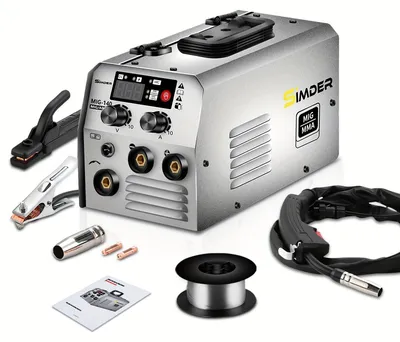 Zdjęcie produktu dla Spawarka – spawarka MIG – spawarka elektrodowa – spawarka MMA inwertorowa – spawarka 2-w-1: MIG bez gazu i MMA