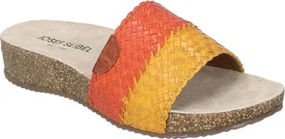 Produktbild von Josef Seibel - "Tonga 69" Mules für Damen, Leder, Zum Anschlüpfen FS12172 (37 EU) (Gelb/Orange)