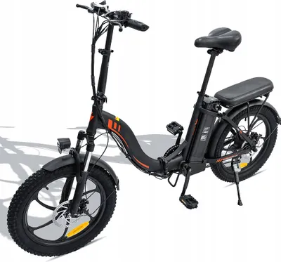 Produktbild von Faltbares 20 Zoll 250W Citybike 36V 15AH Elektrofahrrad Mountainbike Faltbar Bike Leistung 25 km / h Trekkingrad Schwarz und Weiss