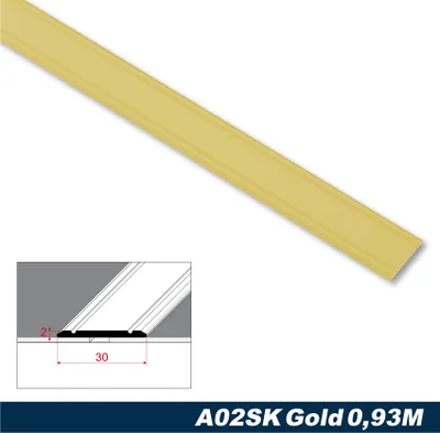 Produktbild von Effector Übergangsprofile aus eloxiertem Aluminium - Übergangsschiene Bodenleiste - (0,93 Meter gold) Universal Abdeckleisten Fugenschiene Leisten