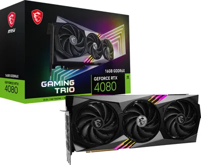 Produktbild von MSI GAMING RTX 4080 16GB TRIO, GeForce RTX 4080, 16 GB, GDDR6X, 256 Bit, 7680 x 4320 Pixel, PCI Express 4.0