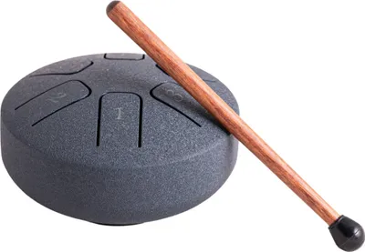 Produktbild von Steeldrum C-Dur Zungentrommel 4 Zoll Handpan 6 Töne dunkelblau Steelpan klein
