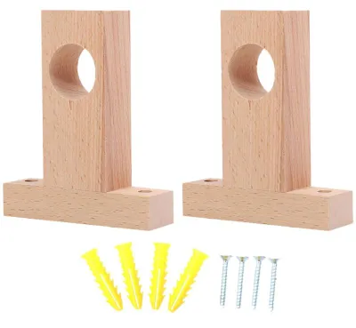 Productafbeelding van Gordijnstanghouder - Voor wand- of plafondmontage zonder boren - 2 stuks - Geschikt voor gordijnstangen