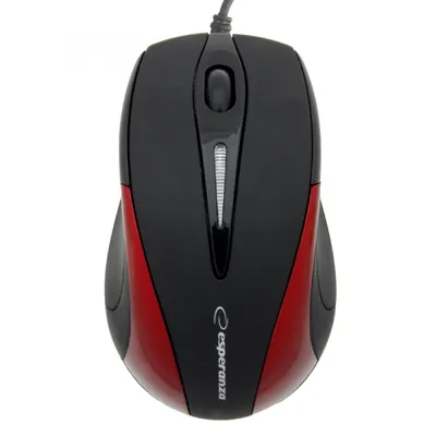 Immagine prodotto di Mouse ottico Esperanza Sirius 3D con cavo USB Nero/Rosso