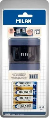 Zdjęcie produktu dla Milan BWM10278B, Temperówka elektryczna, Granatowy (marynarski), Stal niestopowa, AA, 235 mm, 70 mm