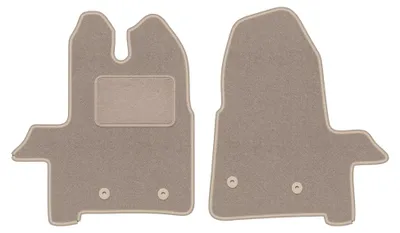 Immagine prodotto di Tappetini anteriori in moquette per Ford Transit dal 2019 (commerciale) – 2 pezzi, beige, su misura – Wielganizator LUX
