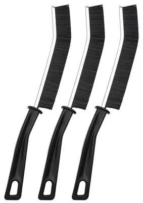 Fugenreinigungsbürste 3er-Set, hartborstig, schwarz, für Bad & Küche
