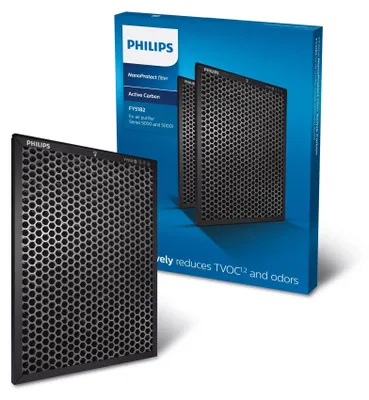 Produktbild von Philips Original Aktivkohlefilter für Luftreiniger AC5659, Series 5000 und 5000i, Schwarz (FY5182/30)