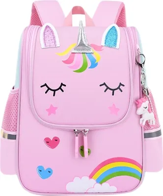 Produktbild von ASKSA Kinderrucksack Schulrucksack Maedchen Schultaschen Junge Daypack Nettes Karikaturmuster Tasche Kinder Tagesrucksack 3-6 Jahre,M,Rosa