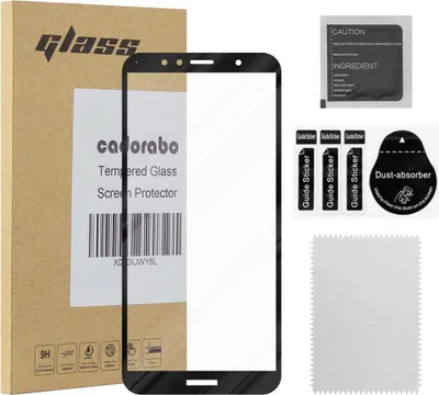 Produktbild von Cadorabo Panzerfolie für Huawei Y6 Prime 2018 Schutzfolie in Schwarz Vollbild Folie Tempered Display Schutzglas