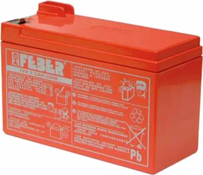 Produktbild von FEBER Battery 12V 7.2Ah, Akku, Rot