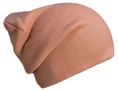Produktbild von Wintermütze klassische Slouch Beanie one size - Lachsfarben