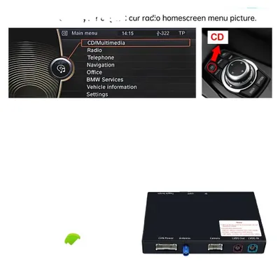 Zdjęcie produktu dla Bezprzewodowy dekoder interfejsu Carplay, kompatybilny z modelami h samochodów, funkcja Wi-Fi, system CIC