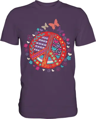 Produktbild von Peace Frauen Schmetterling T-Shirt – Urban Purple / S