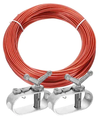 Produktbild von 2 Stahlseilspanner mit Stahlseilmantel, Ø 2 mm, Länge 30 m, zur Befestigung von Schwimmbadabdeckungen