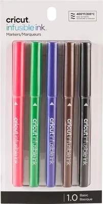 Produktbild von Cricut Infusible Ink, Schwarz, Braun, Grün, Violett, Rot, Mehrfarbig, Rund, 5 Stück(e)