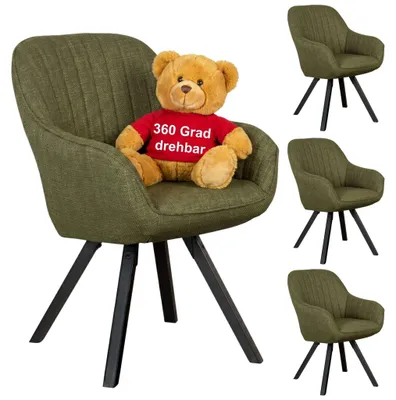 Produktbild von Esszimmerstuhl 4er Set Matera® mit Armlehnen & drehbarem Sitz