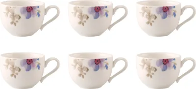 Produktbild von Villeroy & Boch Mariefleur Gris 6er Set Espressotasse 80 ml Porzellan