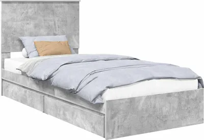 Immagine prodotto di Letto con Contenitore con testiera Grigio cemento 90 x 190 cm