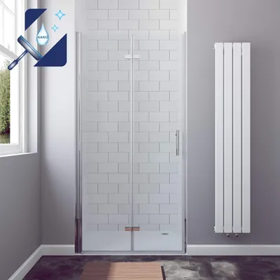 Produktbild von AQUABATOS Duschtür 75x195cm für Nische | 6mm Nano ESG Duschabtrennungen Glas | Hebe-Senk Mechanismus barrierefrei Duschwand
