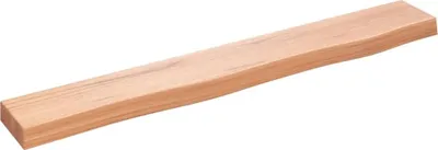 Zdjęcie produktu dla Półka, jasnobrązowa, 80x10x4 cm, lakierowane lite drewno dębowe