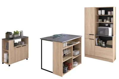 Produktbild von Parisot Fumay 3 Küchenbuffet – Eiche Betonoptik
