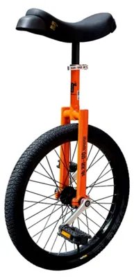 Produktbild von Einrad für Kinder und Erwachsene, 20 Zoll, Orange, mit schwarzem Sattel und Pedalen