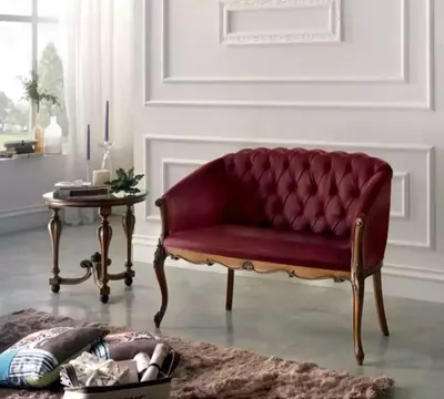 Immagine prodotto di Design Divano Chesterfield Divano a 2 posti Divani in tessuto classico