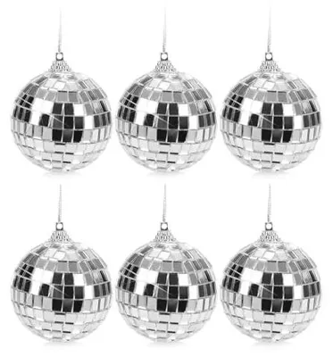Produktbild von com-four® 6x Discokugel - Spiegelkugel zum Aufhängen - Disco Ball für Party - Partykugel für Silvester, Geburtstag, Mottoparty - Ø 6 cm