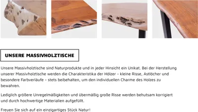 Produktbild von Esszimmertisch Schweizer Kante massiv & geölt Eiche 200x100 schwarz A-Gestell Lotte