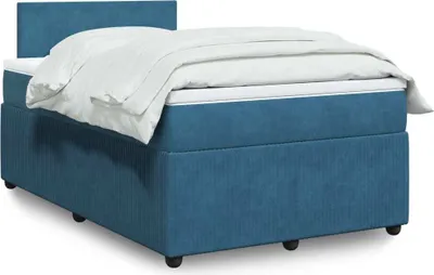 Produktbild von Eleganten-Stil Boxspringbett mit Matratze Blau 120x200 cm Samt,80,73 Kg cloris7283438