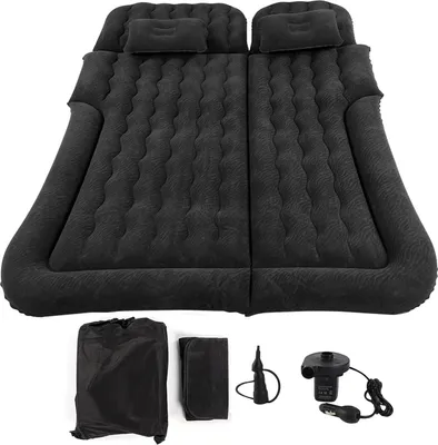 Produktbild von Luftmatratze, faltbar, PVC-Flockmaterial, schwarz