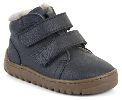 Produktbild von Froddo Barefoot Up Furry Kinder Barfußstiefel mit Lammfell Dunkelblau (Dark Blue), G3110287 - Gr. 27