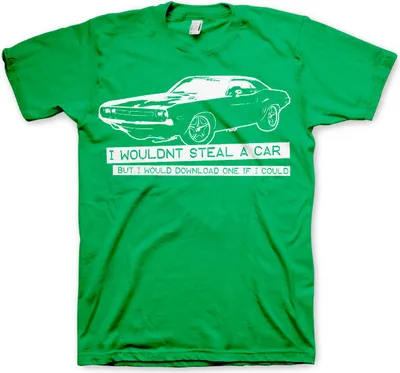 Obrázok produktu pre Tričko I Wouldn�t Steal A Car - X-Large - zelené