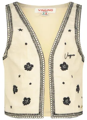 Immagine prodotto di Gilet da bambina Vingino, modello Tamarin, colore bianco medio, taglia 12
