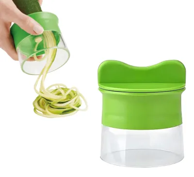 Produktbild von Spiralschneider Gemüse, 4-in-1 Hand Gemüseschneider Gemüsehobel für Gemüsespaghetti, Gemüsenudeln, Karotte, Gurke, Kartoffel, Kürbis